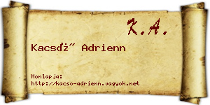 Kacsó Adrienn névjegykártya